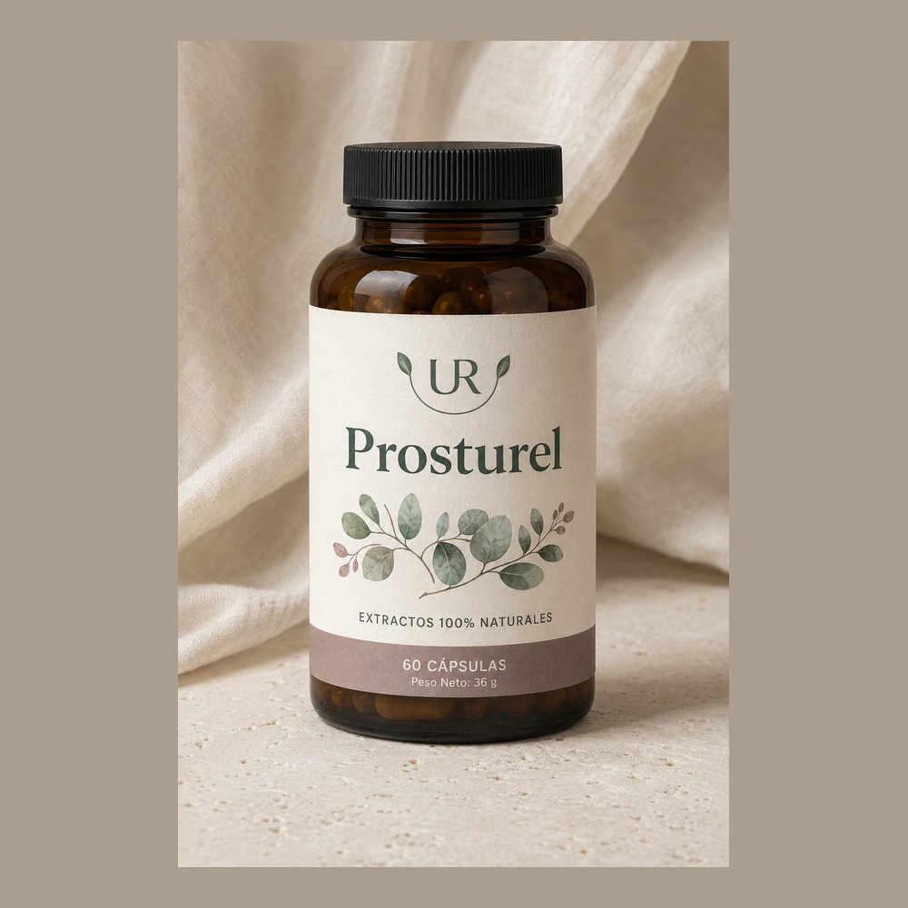 Envase de Prosturel con etiqueta legible